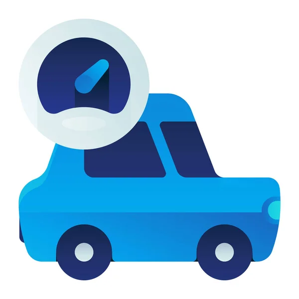 Icono Transporte Modo Coche Estilo Suave — Vector de stock