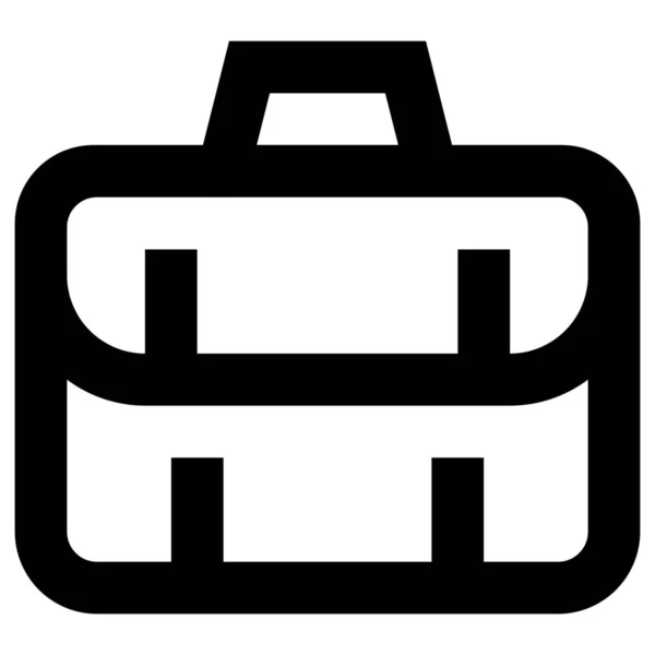 Väska Bagage Portfölj Ikon Kontur Stil — Stock vektor