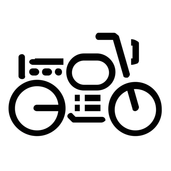 Motorbike Motorcycle Transportation Icon Outline Style — Stock Vector