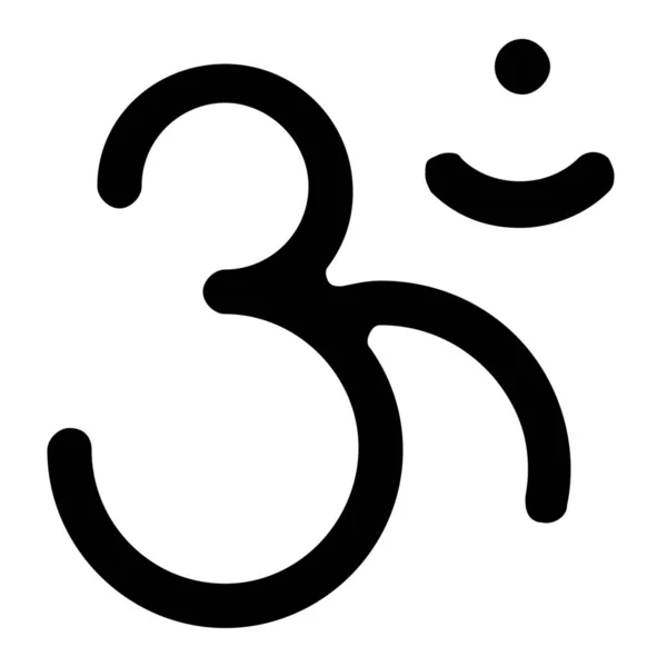 Religion Zen Symbol Outline Stil — Stockvektor