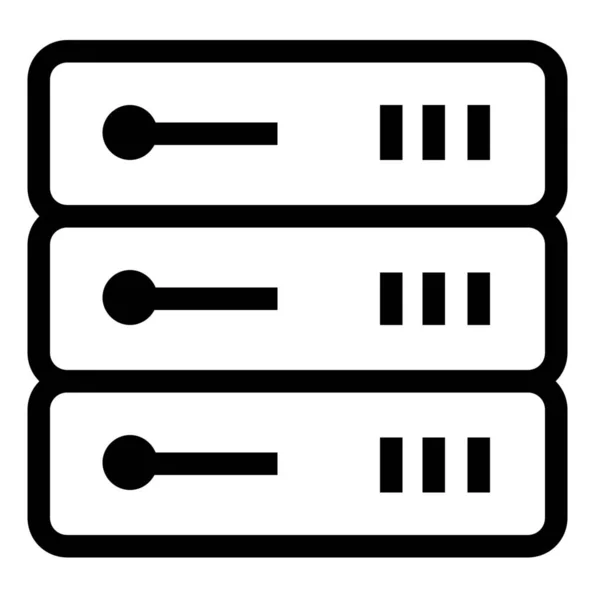 Ikona Osnovy Databázového Serveru Stylu Osnovy — Stockový vektor
