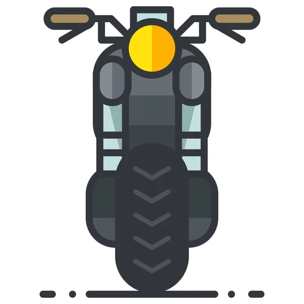 Moto Moto Icono Transporte Motocicletas Estilo Contorno Lleno — Archivo Imágenes Vectoriales