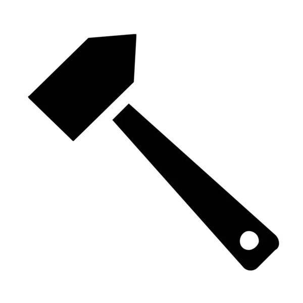 Ikona Konserwacji Młotka Budowlanego Stylu Solid — Wektor stockowy