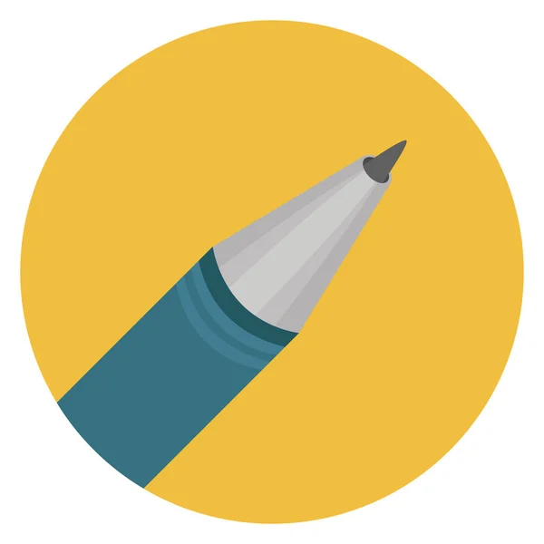 Tekening Bewerken Pen Pictogram Platte Stijl — Stockvector