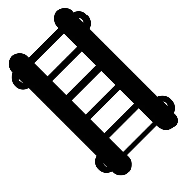 Ikona Wyposażenia Drabiny Budowlanej Stylu Solid — Wektor stockowy