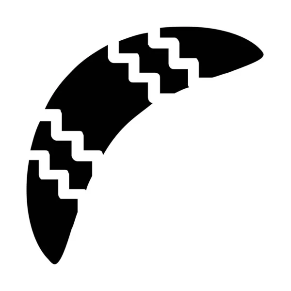 Australie Boomerang Icône Emblématique Dans Style Solide — Image vectorielle