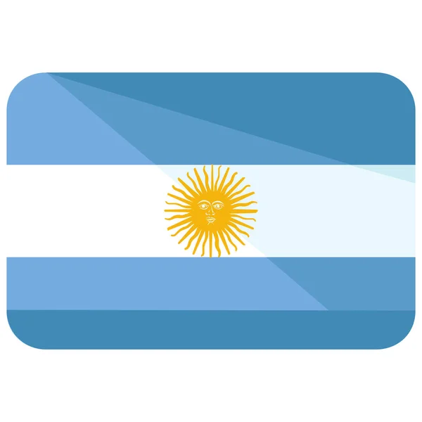 Bandeira Argentina Ícone Plano Estilo Plano —  Vetores de Stock