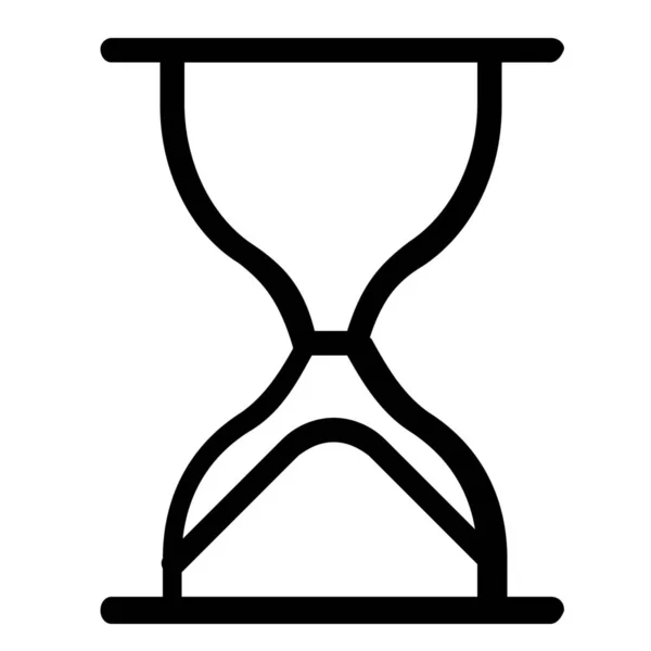 Reloj Reloj Reloj Arena Icono Del Temporizador Estilo Esquema — Vector de stock
