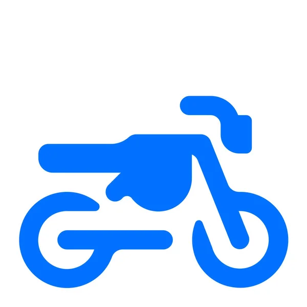 Motorbike Motorcycle Transportation Icon Solid Style — Stock Vector