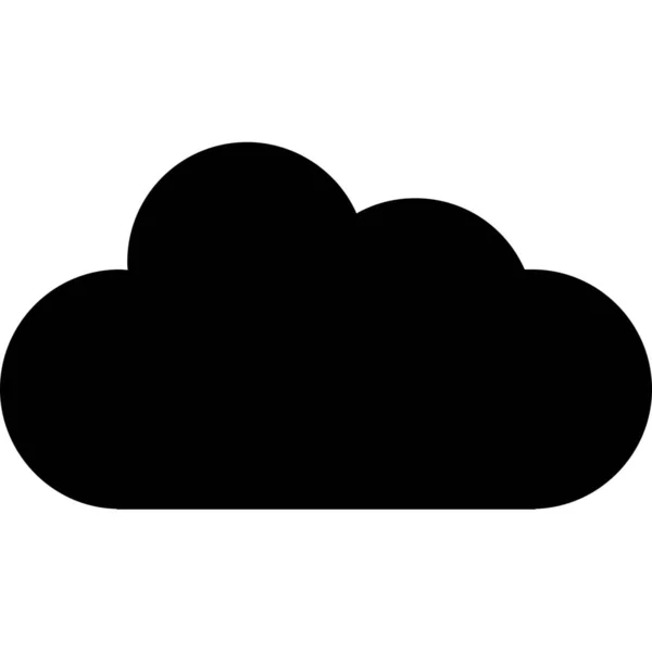 Cloud Kommunikation Internet Ikone Soliden Stil — Stockvektor