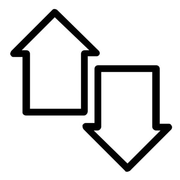 Anfahrtsbeschreibung Navigationssymbol Outline Stil — Stockvektor