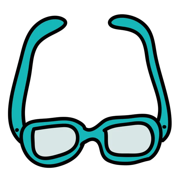 Kiegészítő Üzleti Szemüveg Ikon Kézzel Rajzolt Stílusban — Stock Vector