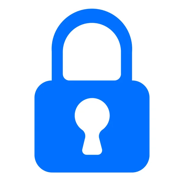 固体スタイルのロック保護セキュリティアイコン — ストックベクタ