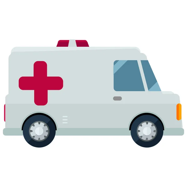 Ambulance Emergency Health Icon Flat Style — Stock Vector