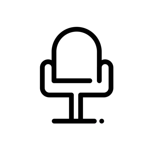Nastavitelná Ikona Židličkového Nábytku Stylu Osnovy — Stockový vektor