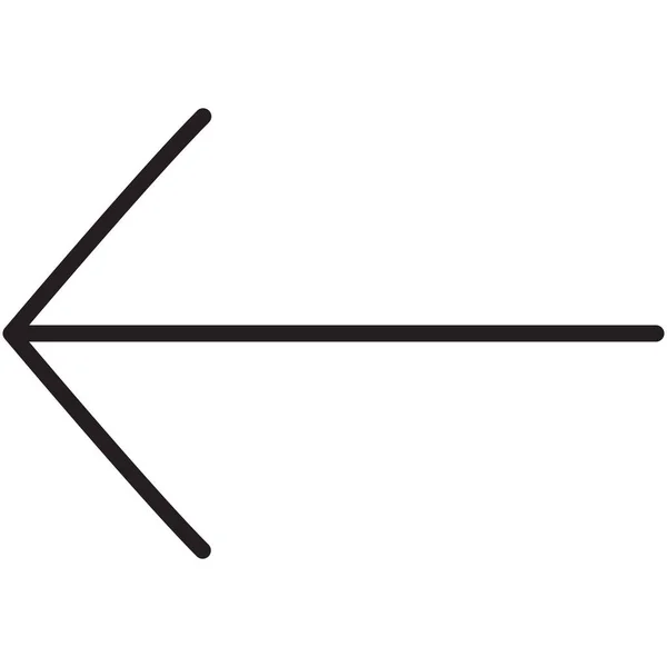 Pfeilrichtung Linkes Symbol Umrissstil — Stockvektor