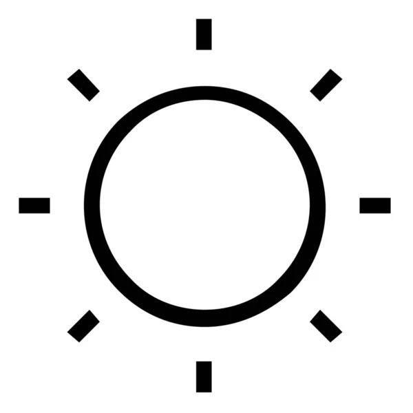 Outline Stilinde Güneşli Hava Ikonu — Stok Vektör