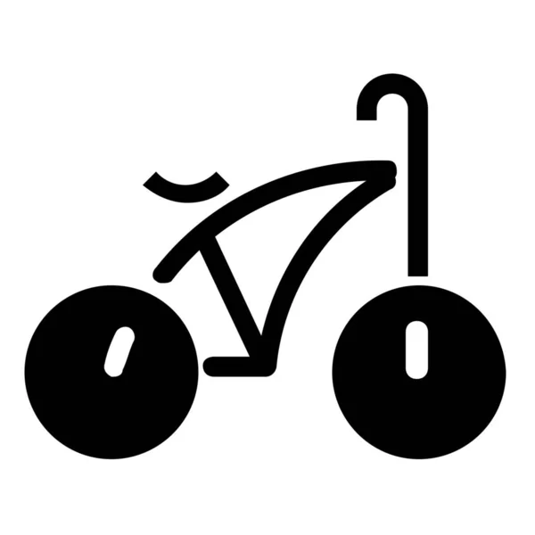 Cykeltransport Fordon Ikon Fast Stil — Stock vektor
