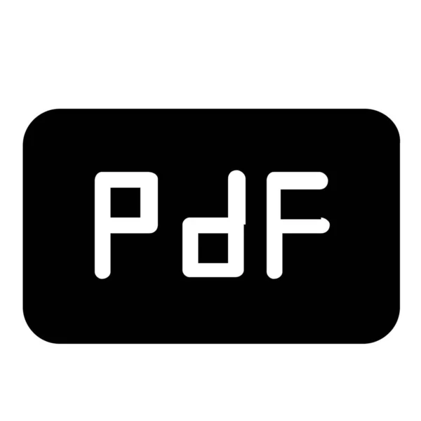 Archivo Pdf Icono Sólido Estilo Sólido — Archivo Imágenes Vectoriales