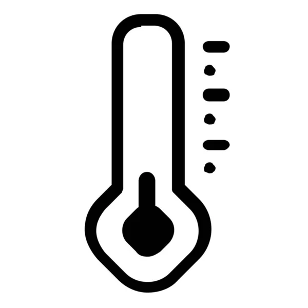 Ícone Baixa Temperatura Previsão Estilo Esboço — Vetor de Stock