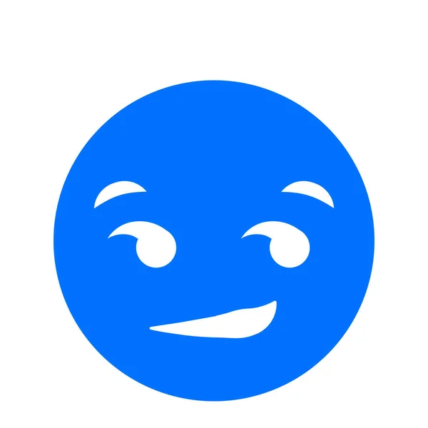 Emoticono Emoji Arrogante Icono Estilo Sólido — Vector de stock