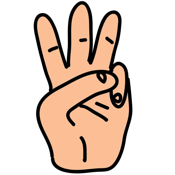 Ikona Ruce Ručně Kresleném Stylu — Stockový vektor