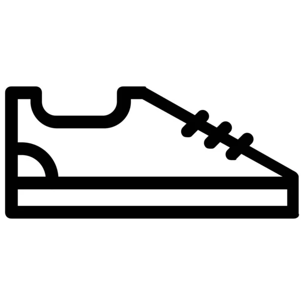 鞋类鞋类图标的轮廓风格 — 图库矢量图片