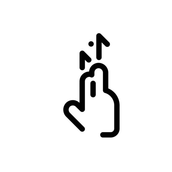 手势按手移动轮廓样式图标 — 图库矢量图片