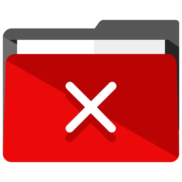 Archivo Cancelar Cerrar Icono Estilo Plano — Vector de stock