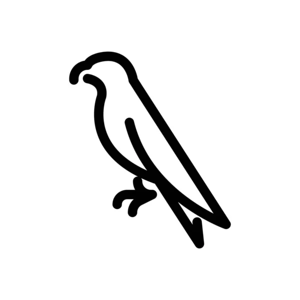 Dier Vogel Adelaar Pictogram Omtrek Stijl — Stockvector