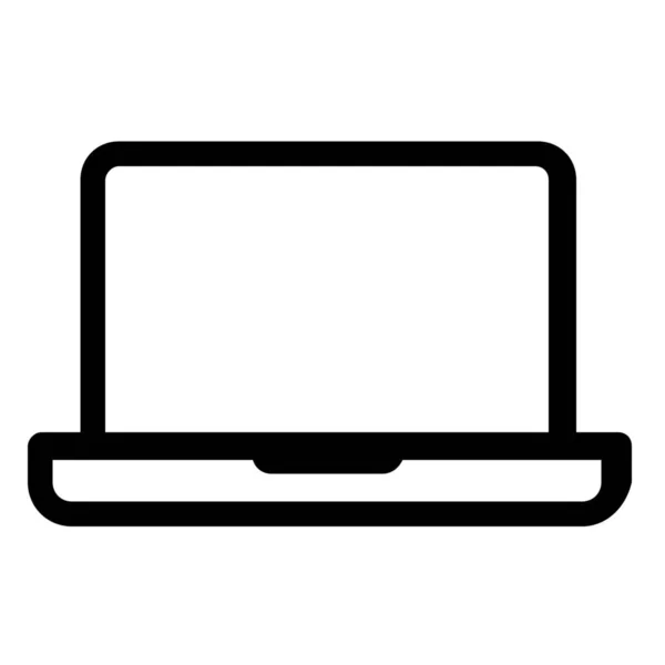 stock vector computer device laptop icon in Outline style