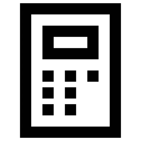 Berekeningen Calculator Apparaat Pictogram Outline Stijl — Stockvector