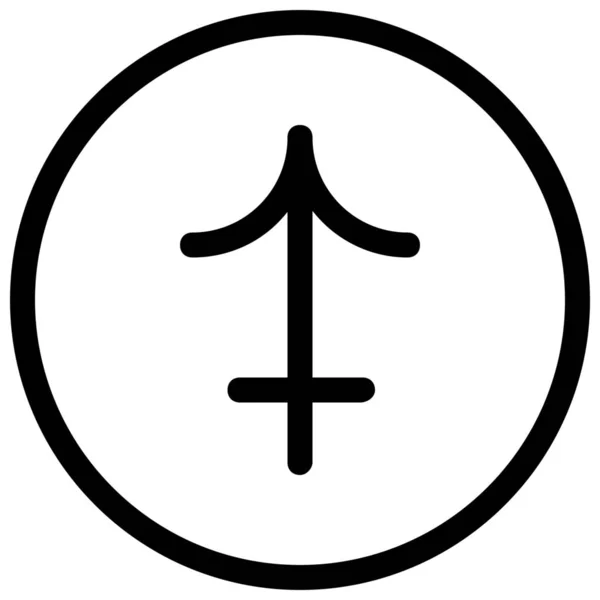 Icono Símbolos Creencias Antiguas Estilo Esquema — Vector de stock