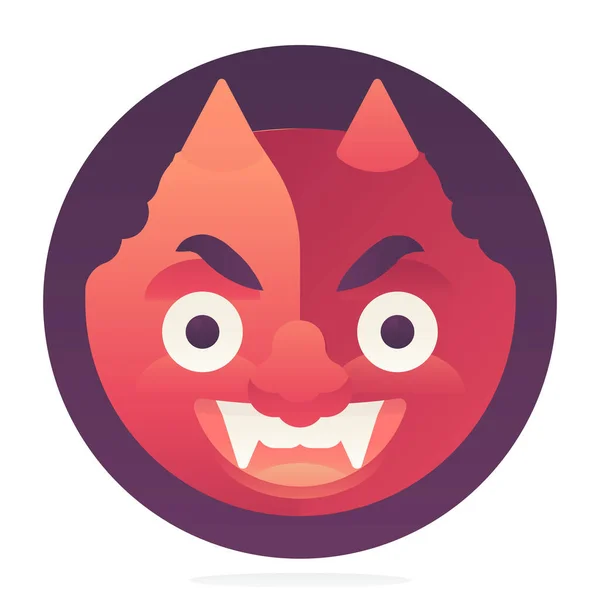 Teufel Emoji Emoticon Symbol Smooth Stil — Stockvektor
