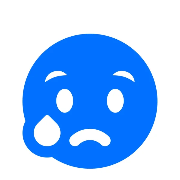 Emoji Emoticon Icône Émotion Dans Style Solide — Image vectorielle