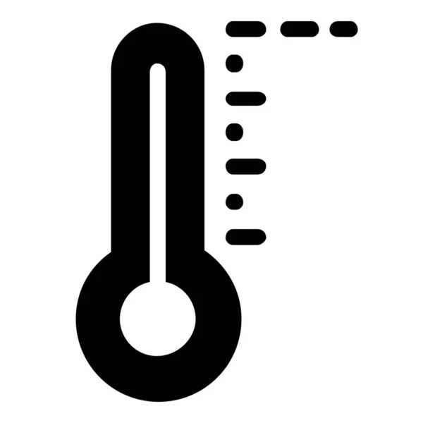 Εικονίδιο Πρόγνωσης Θερμόμετρου Θερμοκρασίας Στερεό Στυλ — Διανυσματικό Αρχείο
