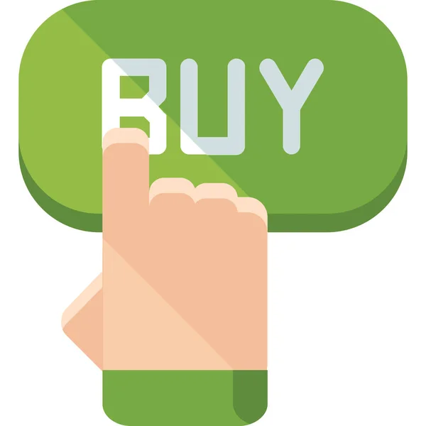 Buy Shopping Ecommerce Icon Flat Style — Stock Vector