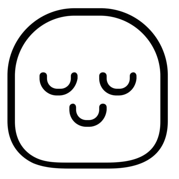 Özet Biçiminde Emoji Emoticon Gülümseme Simgesi — Stok Vektör