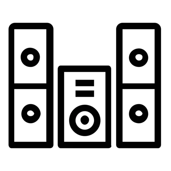 Lautsprechersystem Symbol Outline Stil — Stockvektor