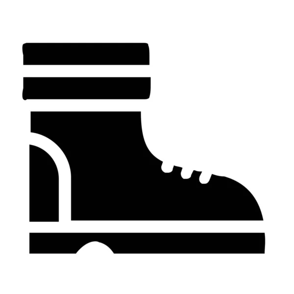 Boot Foot Wear Footwear Icon Solid Style — Stock Vector