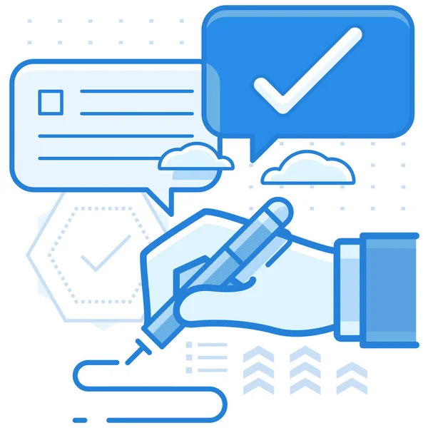 Stock vector feedback rating reference icon in Filled outline style