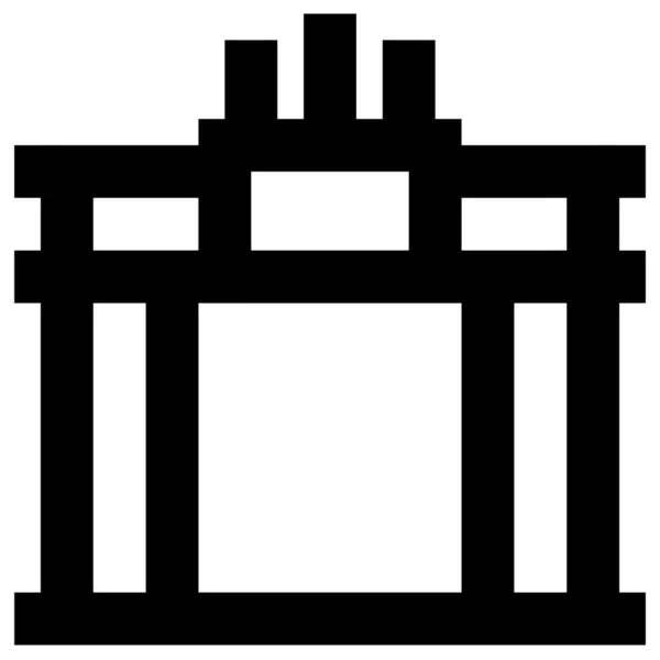 Berlin Brandenburg Icono Puerta — Archivo Imágenes Vectoriales