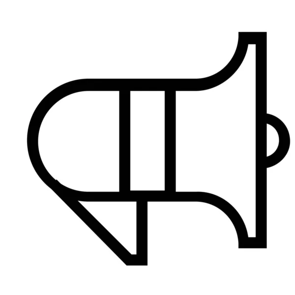 Ankündigung Benachrichtigung Sound Symbol Outline Stil — Stockvektor