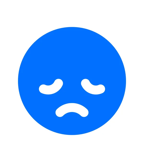 Emoji Emoticon Emotie Icoon Solid Stijl — Stockvector