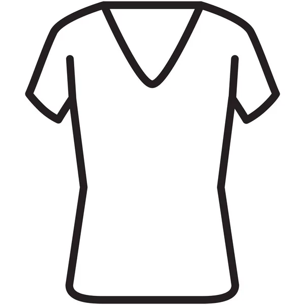Abbigliamento Casual Icona Del Collo Stile Outline — Vettoriale Stock
