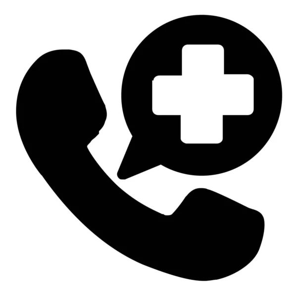 Call Center Ikona Medyczna Stylu Solid — Wektor stockowy