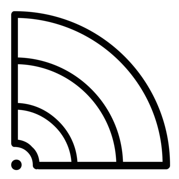 Netzwerk Signal Wifi Symbol Umrissstil — Stockvektor
