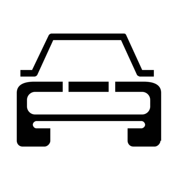 Icono Del Vehículo Transporte Coche Estilo Sólido — Vector de stock