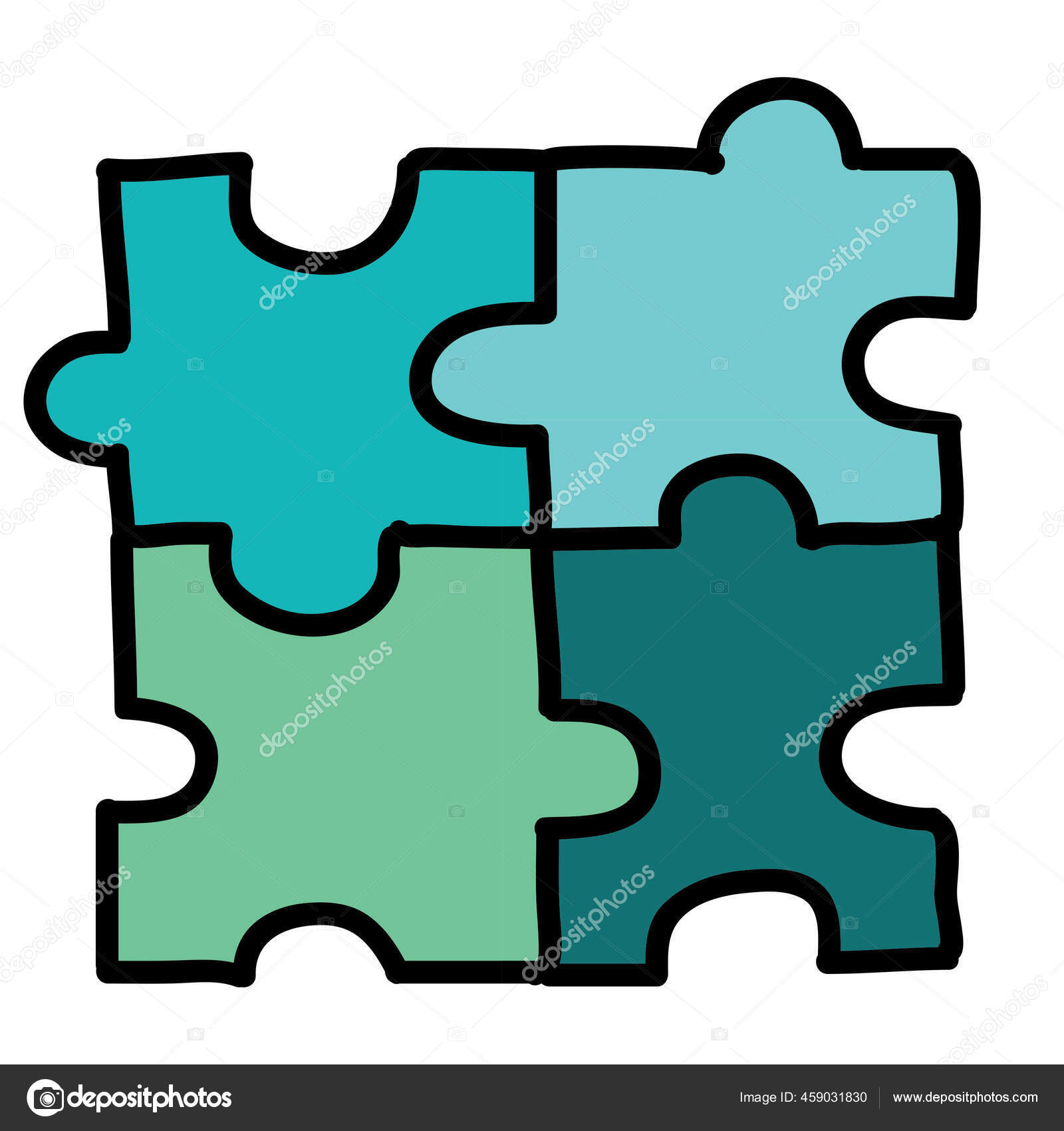 Pile Stykker Puslespil Ikon Håndtegnet Stil Stockvektor af ©iconfinder  459031830, image size:1600x1700