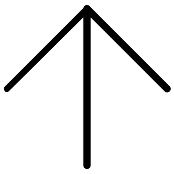 Стрілка Вгору Суцільна Іконка Суцільному Стилі — стоковий вектор